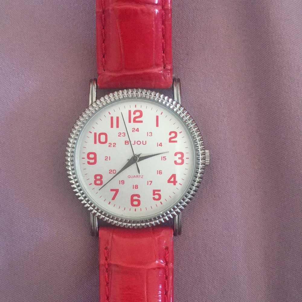 Red Bijou costume watch. Barely worn